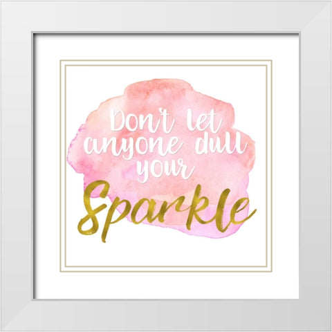 Sparkle Pink White Modern Wood Framed Art Print with Double Matting by Greene, Taylor