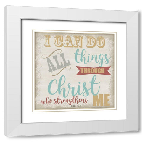 I Can Do All White Modern Wood Framed Art Print with Double Matting by Greene, Taylor