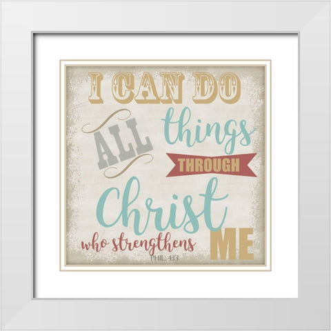 I Can Do All White Modern Wood Framed Art Print with Double Matting by Greene, Taylor