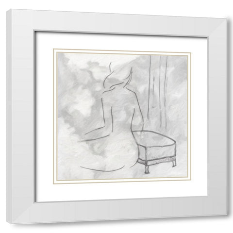 Relax II White Modern Wood Framed Art Print with Double Matting by Greene, Taylor