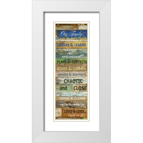 Our Family Cools White Modern Wood Framed Art Print with Double Matting by Greene, Taylor