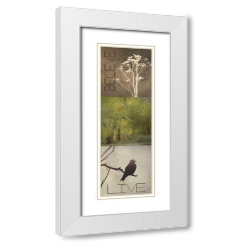 SIlhouette Beauty  A White Modern Wood Framed Art Print with Double Matting by Greene, Taylor