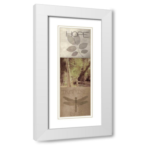 SIlhouette Beauty  C White Modern Wood Framed Art Print with Double Matting by Greene, Taylor