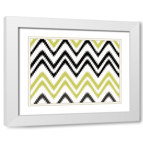 Limeron 1 White Modern Wood Framed Art Print with Double Matting by Greene, Taylor