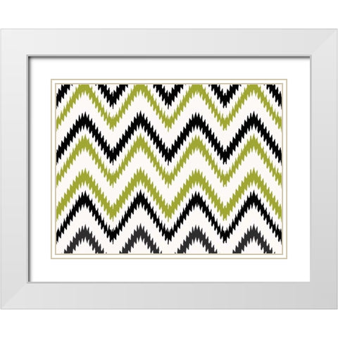 Limeron 2 White Modern Wood Framed Art Print with Double Matting by Greene, Taylor