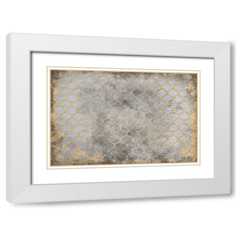 METALLIC White Modern Wood Framed Art Print with Double Matting by Greene, Taylor