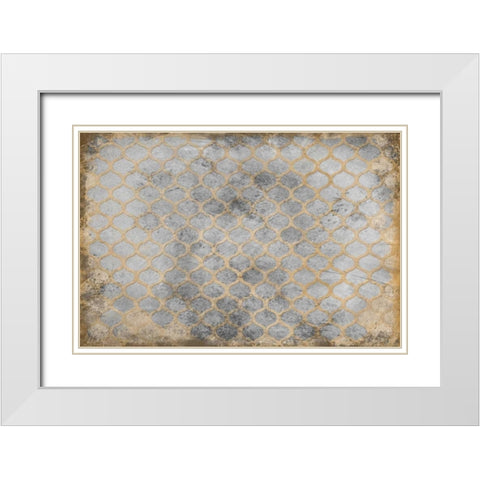 METALLIC White Modern Wood Framed Art Print with Double Matting by Greene, Taylor