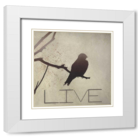 Live Silhouette White Modern Wood Framed Art Print with Double Matting by Greene, Taylor