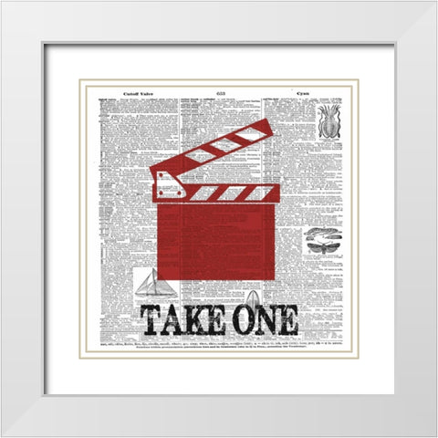 TAKE ONE 2 White Modern Wood Framed Art Print with Double Matting by Greene, Taylor