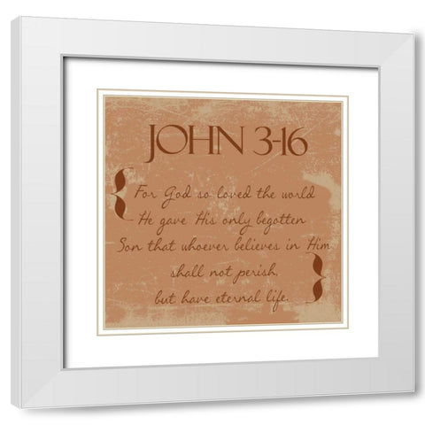Shall Not Perish C3 White Modern Wood Framed Art Print with Double Matting by Greene, Taylor