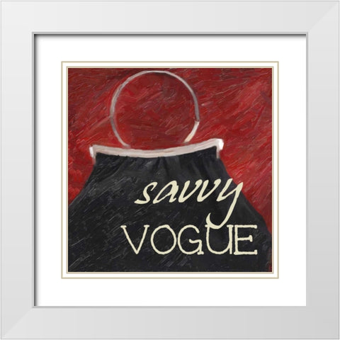 Savvy Vogue White Modern Wood Framed Art Print with Double Matting by Greene, Taylor