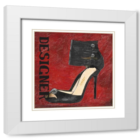 Designer Candy White Modern Wood Framed Art Print with Double Matting by Greene, Taylor