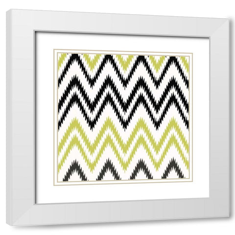 Lime Chevy 1 White Modern Wood Framed Art Print with Double Matting by Greene, Taylor