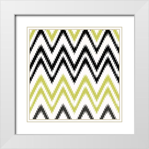 Lime Chevy 1 White Modern Wood Framed Art Print with Double Matting by Greene, Taylor