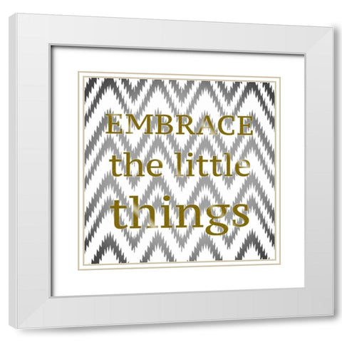 Embrace White Modern Wood Framed Art Print with Double Matting by Greene, Taylor
