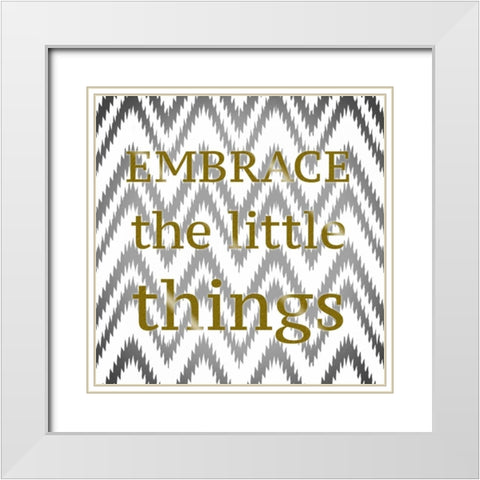 Embrace White Modern Wood Framed Art Print with Double Matting by Greene, Taylor