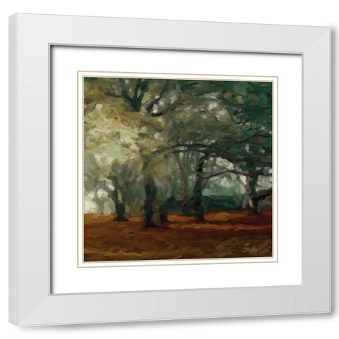 Cinnamon Forest 2 White Modern Wood Framed Art Print with Double Matting by Greene, Taylor