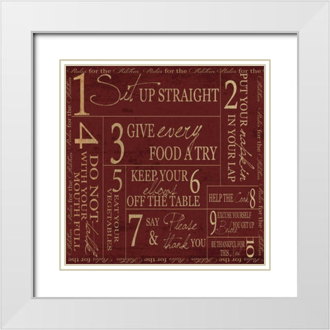 OPEN KITCHEN White Modern Wood Framed Art Print with Double Matting by Greene, Taylor