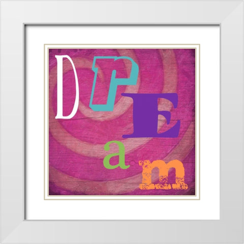 DREAM White Modern Wood Framed Art Print with Double Matting by Greene, Taylor