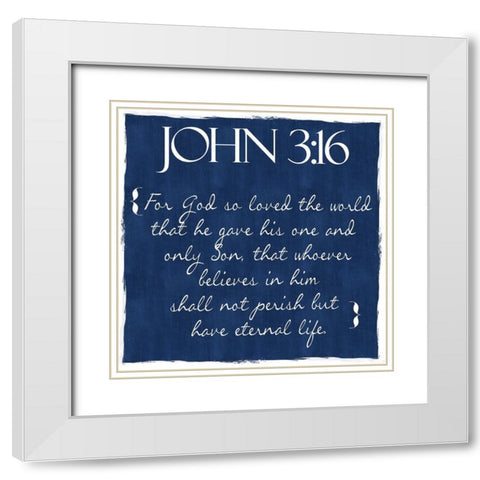Indigo John White Modern Wood Framed Art Print with Double Matting by Greene, Taylor