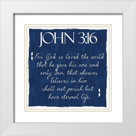 Indigo John White Modern Wood Framed Art Print with Double Matting by Greene, Taylor