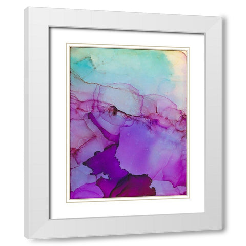 Aurora White Modern Wood Framed Art Print with Double Matting by Troisi, Jonny