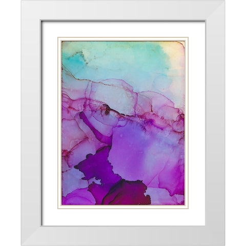 Aurora White Modern Wood Framed Art Print with Double Matting by Troisi, Jonny