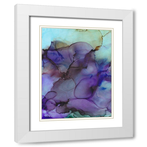 Colorful Evolution White Modern Wood Framed Art Print with Double Matting by Troisi, Jonny