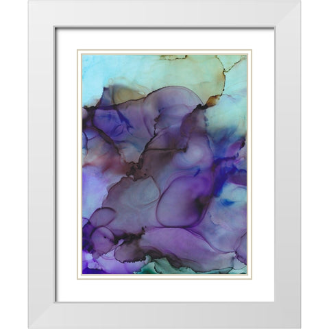 Colorful Evolution White Modern Wood Framed Art Print with Double Matting by Troisi, Jonny