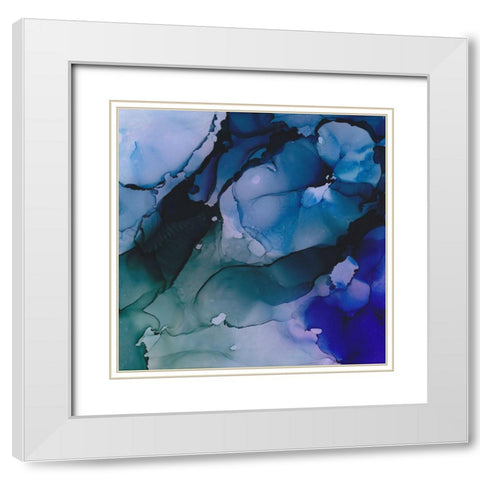 Fractured Belief White Modern Wood Framed Art Print with Double Matting by Triosi, Johnny