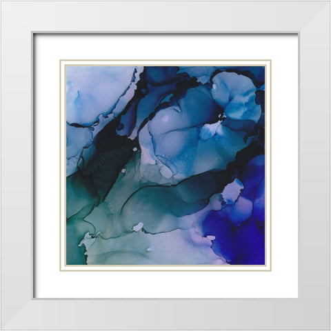Fractured Belief White Modern Wood Framed Art Print with Double Matting by Triosi, Johnny