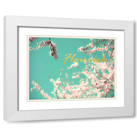 Flourish Apple Sky White Modern Wood Framed Art Print with Double Matting by Telik, Tracey