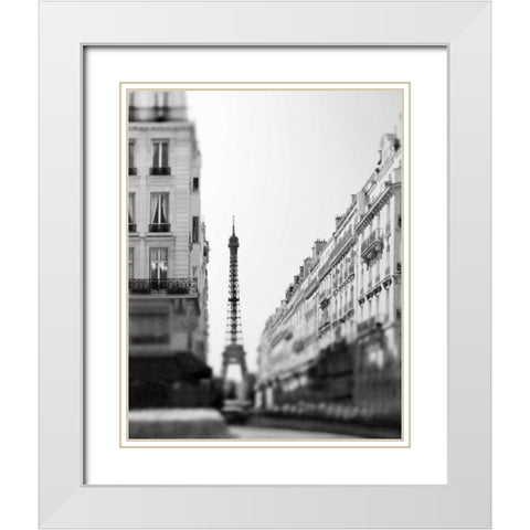 Dawn Paris White Modern Wood Framed Art Print with Double Matting by Telik, Tracey
