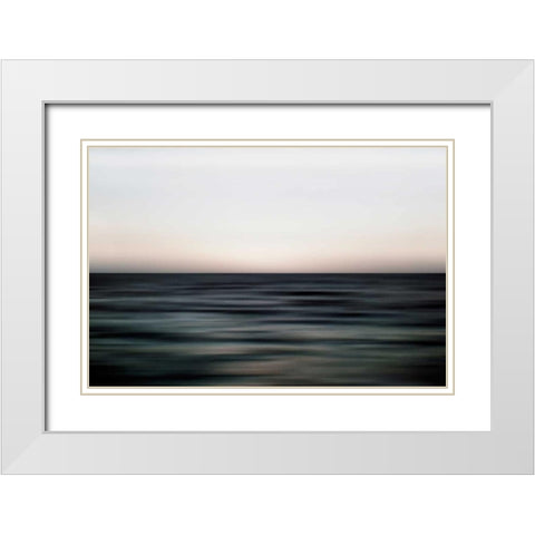 Distant Horizon White Modern Wood Framed Art Print with Double Matting by Telik, Tracey