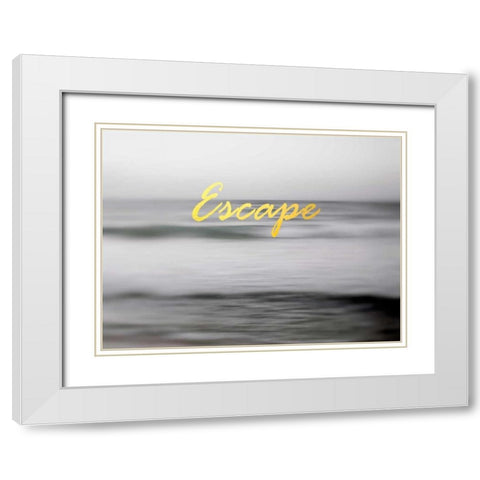 Beach Escape White Modern Wood Framed Art Print with Double Matting by Telik, Tracey