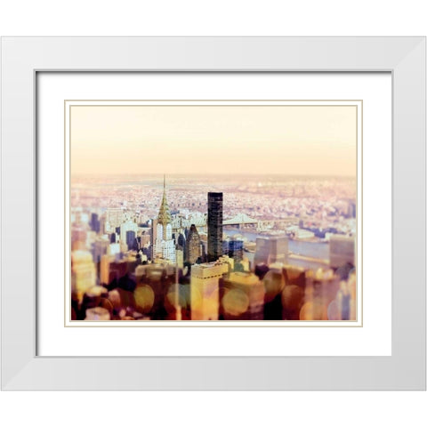 Yesterday NYC White Modern Wood Framed Art Print with Double Matting by Telik, Tracey