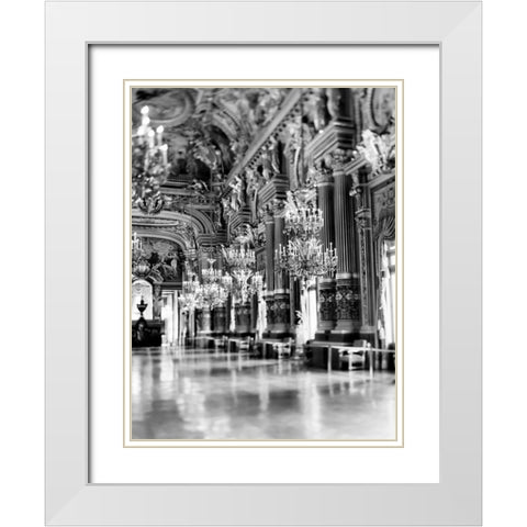 Palais Garnier White Modern Wood Framed Art Print with Double Matting by Telik, Tracey