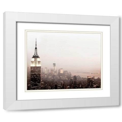 Pale Manhattan White Modern Wood Framed Art Print with Double Matting by Telik, Tracey