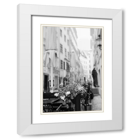 Paris Cafe White Modern Wood Framed Art Print with Double Matting by Telik, Tracey