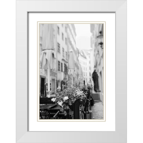 Paris Cafe White Modern Wood Framed Art Print with Double Matting by Telik, Tracey