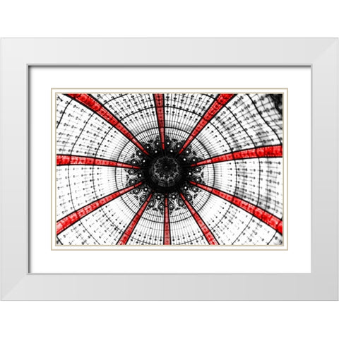 Crimson Lafayette White Modern Wood Framed Art Print with Double Matting by Telik, Tracey