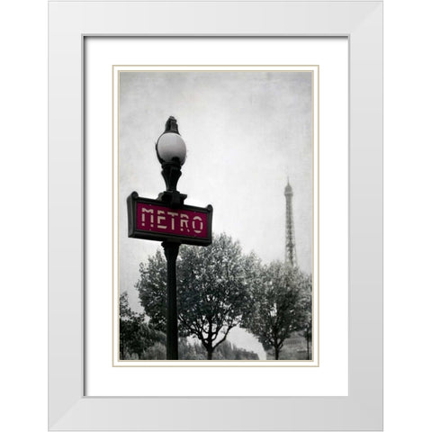Metro Catching White Modern Wood Framed Art Print with Double Matting by Telik, Tracey