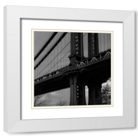 Manhattan Bridge 2 White Modern Wood Framed Art Print with Double Matting by Telik, Tracey