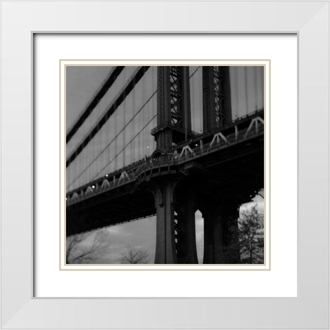 Manhattan Bridge 2 White Modern Wood Framed Art Print with Double Matting by Telik, Tracey