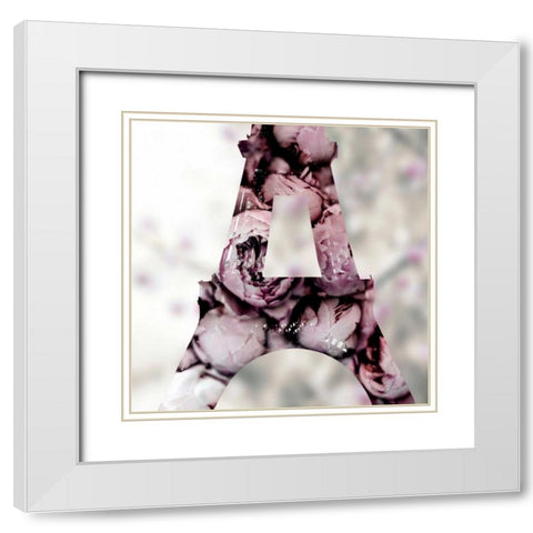 Pale Rose Tower White Modern Wood Framed Art Print with Double Matting by Telik, Tracey