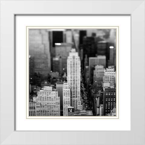 Fifth Ave NYC White Modern Wood Framed Art Print with Double Matting by Telik, Tracey