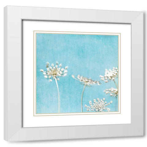 Queens Texture 40 White Modern Wood Framed Art Print with Double Matting by Telik, Tracey