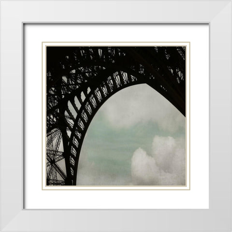Eiffel Paris 1 White Modern Wood Framed Art Print with Double Matting by Telik, Tracey