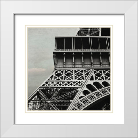 Eiffel Paris 3 White Modern Wood Framed Art Print with Double Matting by Telik, Tracey