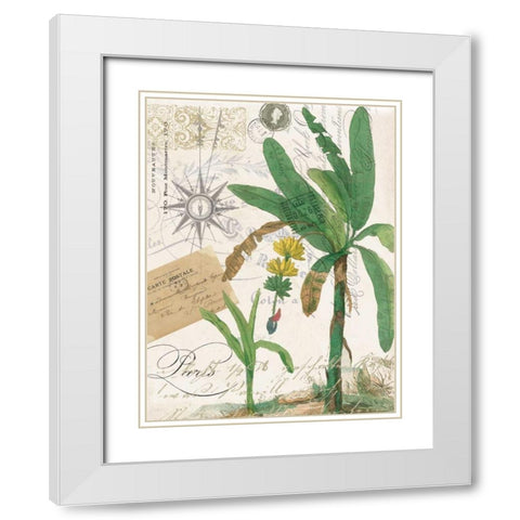 Palm Rectangle 2 White Modern Wood Framed Art Print with Double Matting by Jordan, Elizabeth